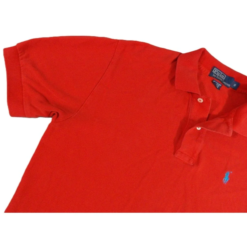 Polo Ralph Lauren Polo Shirt Men S Red Pique Cotton Short Sleeve Pony Golf Prepp